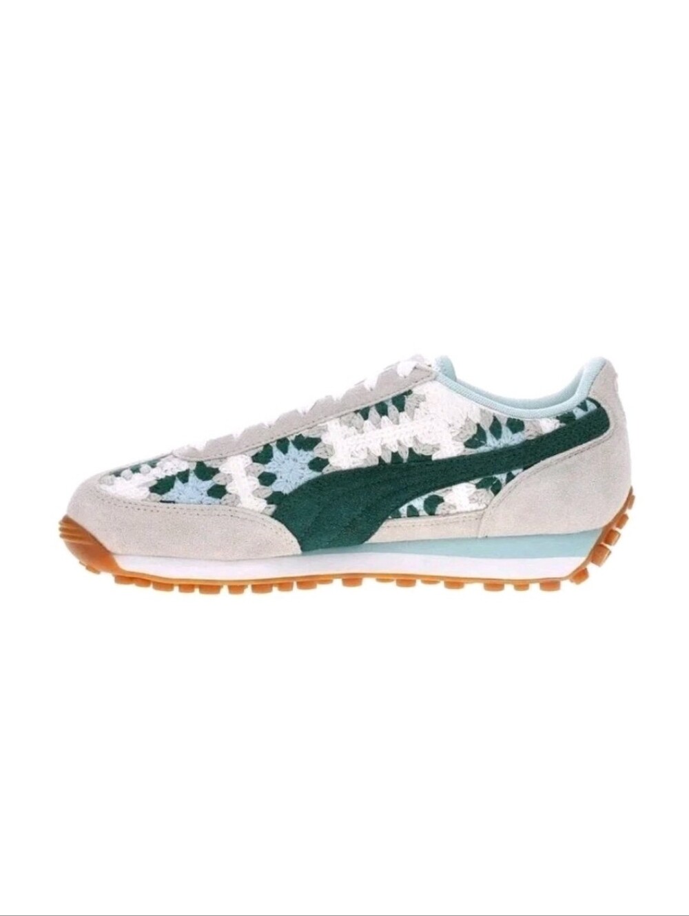 PUMA Easy Rider Seaside Drills Embroidered Lace Up Green Gray Sneakers 6.5 NEW - Picture 3 of 12
